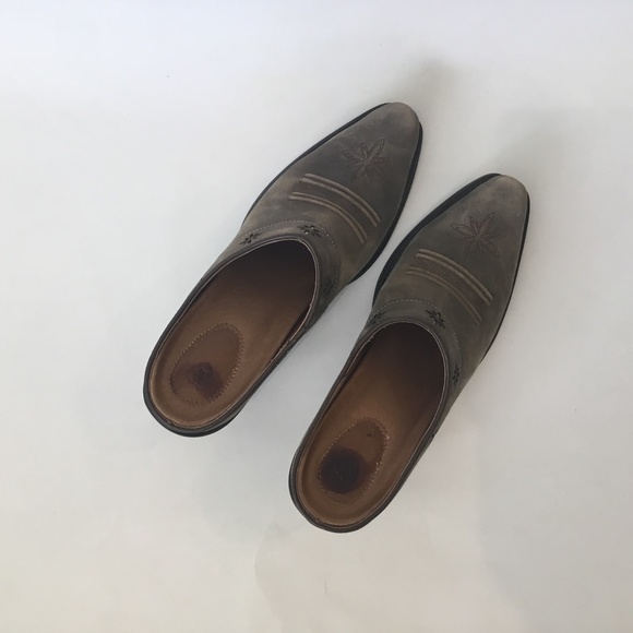 ARIAT Desert Star Brown Distressed Leather Western Mules, Women’s Size 7B - Picture 12 of 15